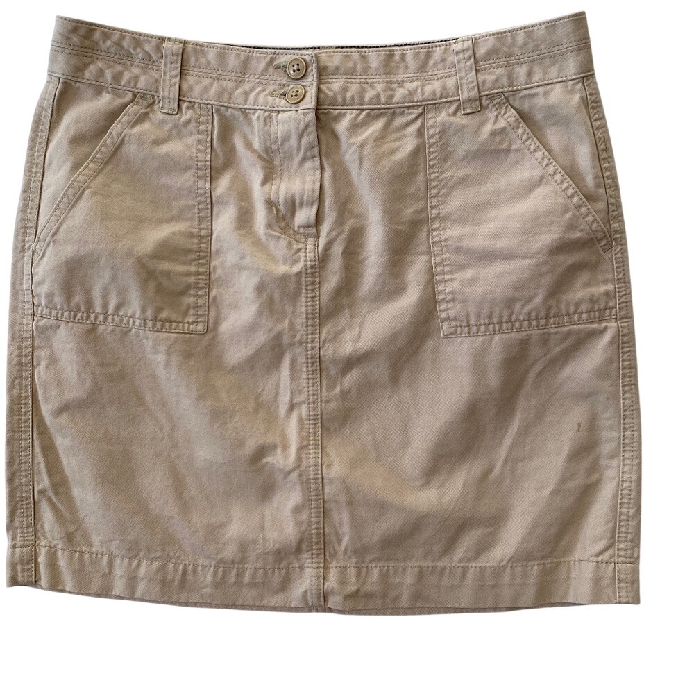 VTG Tommy Hilfiger Womens Sz 4 Khaki Mini Skirt‎ Y2K 90's